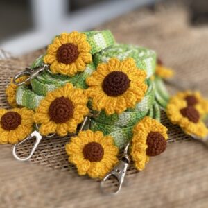 Sunflower on Variegated Green